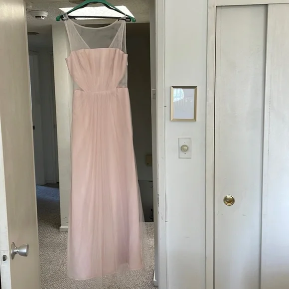 monique lhuillier bridesmaid dresses Asymmetric Draped Bow Column Gown 0 / Noir/Silk White